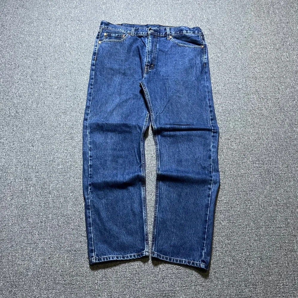 Levi's 505 Regular Fit Jeans W40 L32 Blue Denim Straight Leg Workwear